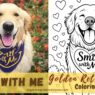 Smile With Me Golden Retriever Coloring Page Brightens Your Day